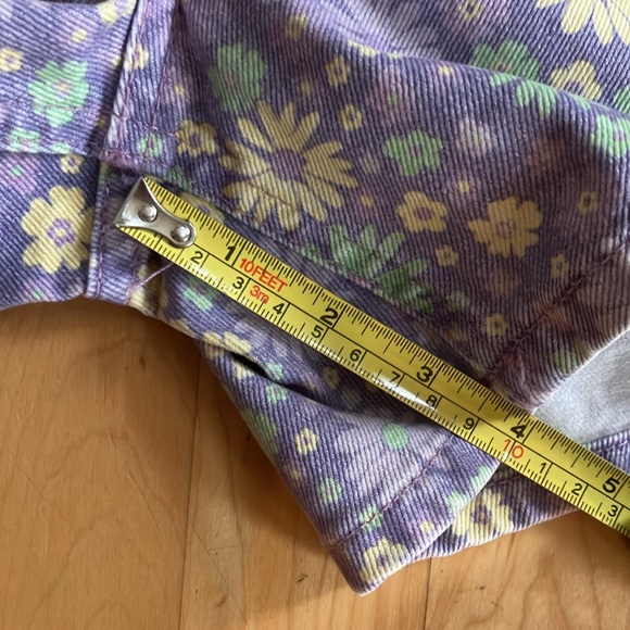 NEW Zara floral purple non-stretch denim shorts size 4 - Picture 10 of 14